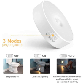 Motion Sensor Light for Home with USB Charging Wireless Self Adhesive LED Nightlight Rechargeable Body Sensor Wall Light for Wardrobe, Bedroom, Stairs and Cabinet in excellent condition