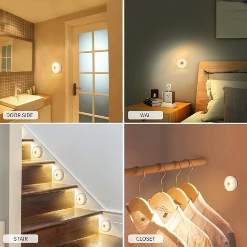 Rechargeable Motion Sensor LED Light, Stick-On, USB Charging — photo 4