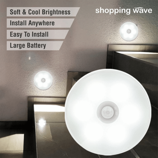 Rechargeable Motion Sensor LED Light, Stick-On, USB Charging — photo 2