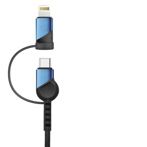 2-in-1 USB Cable, Type C and Lightning, 60W Fast Charging — photo 2