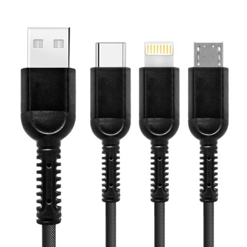 3 IN 1 5.4 Amp lightning Micro Type-C with USB LED Lamp — photo 3