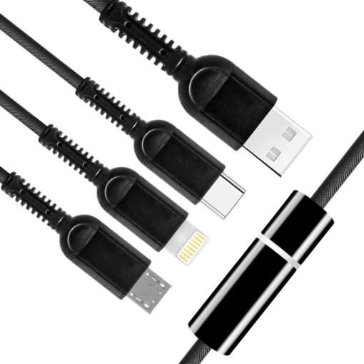 3 IN 1 5.4 Amp lightning Micro Type-C with USB LED Lamp