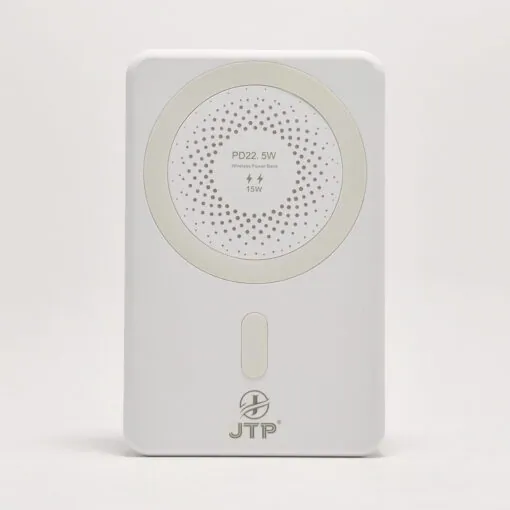 JTP 22.5W PD Fast Charging Power Bank 10000 mAh with 15W Wireless, White