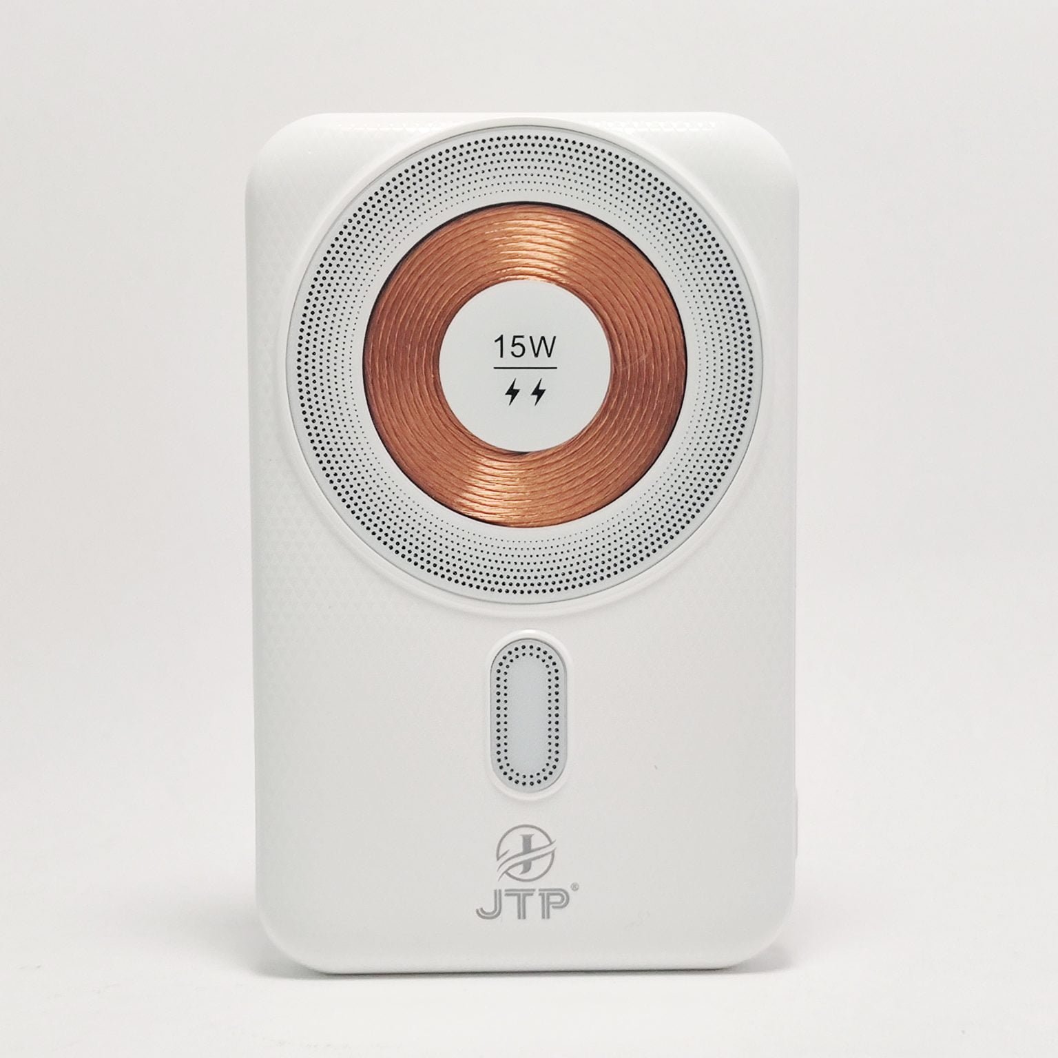 JTP 15W Wireless Power Bank 10000 mAh – Clear Coil, White