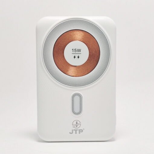 JTP 15W Wireless Power Bank 10000 mAh – Clear Coil, White
