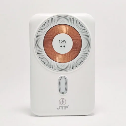 JTP 15W Wireless Power Bank 10000 mAh – Clear Coil, White