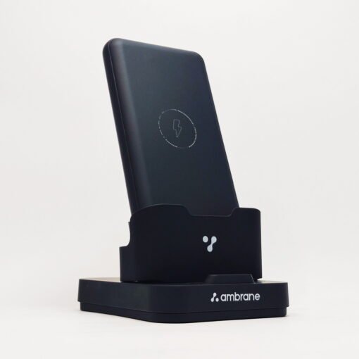 Ambrane 15W Wireless Power Bank with Phone Stand