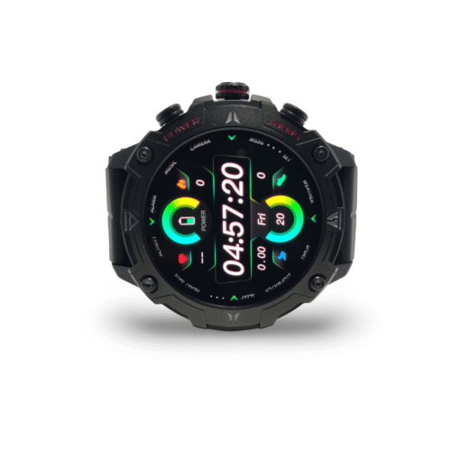 Shock X by Cult - 1.43 AMOLED Display - 10 Days Battery Life - Rugged Smartwatch - Black Silicone Strap