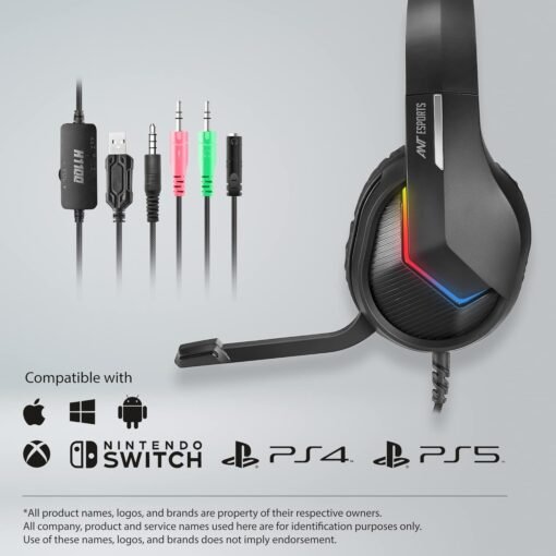 Ant Esports H1100 Pro RGB Wired Gaming Headphones with Mic — photo 2