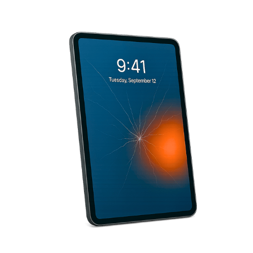 Cracked iPad screen icon for tablet repair in Kolkata